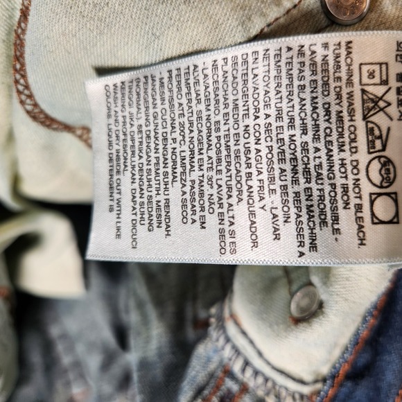 Levi's 514 Jeans Men's 33X33 (Tag 31X32) Slim‎ Straight Blue Pre-Owned - Picture 11 of 16